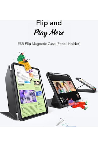 iPad Uyumlu  10. Nesil / 11.nesil A14/a16 Flip Manyetik Kılıf Kapaklı Kılıf