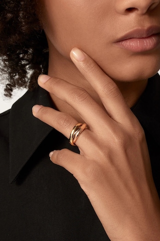 Trinity 3lü Birbirine Geçmeli Sarmal Çelik Stres Yüzük Cl44 Pembe