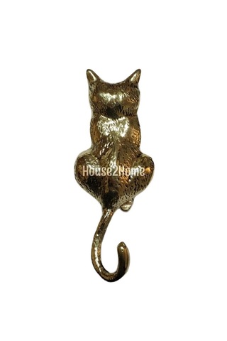 House2Home Pirinç Kedi Kapı Tokmağı, Tak Tak