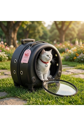 Vg Premium Kedi Taşıma Valizi Panoramik Açılır Kapaklı