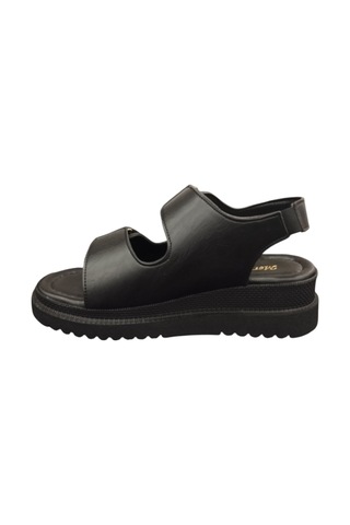 Günlük Kadın Bantlı Yumuşak Taban 5 Cm Topuk Boyu Merry Pace 8138021z Sandalet Ayakkabı Siyah