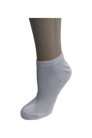 BAMBU DİKİŞSİZ BEYAZ KADIN PATİK ÇORAP - BEYAZ Beyaz