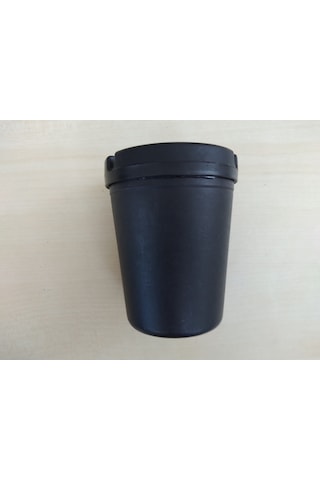 Kokusuz Araç Ev Ofis Pratik Yuvarlak Küllük Siyah 7.5 CM 2 Adet