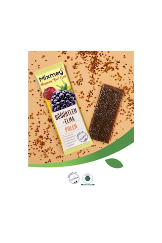 Mixmey Bee Polen Böğürtlen Meyve Barı 24 Adet | Atıştırmalıklar – Glutensiz (25GR X 24 ADET)