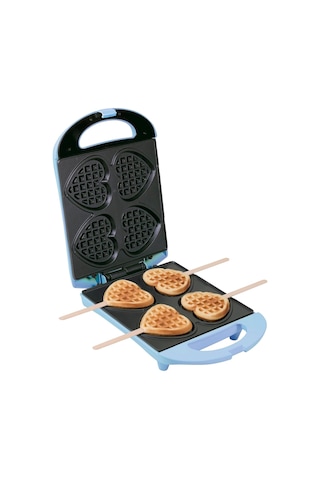 Bestron Saplı Kalp Waffle'lar Için Waffle Makinesi Mutfak Ekipmanları Mavi 189436778