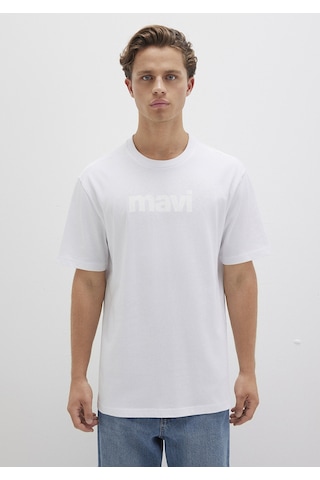 Mavi - Mavi Logo Baskılı Beyaz Tişört 0611807-620 Beyaz
