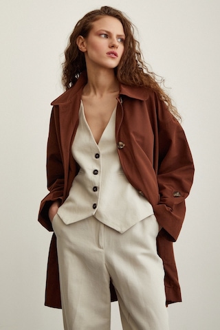 Never More Torba Cepli Trençkot Kahve