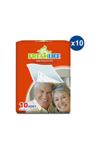 Freshlife Yatak Koruyucu Örtü 60x90 Cm 10x10 100 Adet