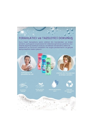 Duru Fresh Sensations Kaktüs Çiçeği Duş Jeli 3 x 650 ML