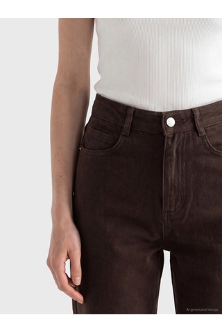 Lcw Comfort Kahverengi Straight Fit Kadın Jean Pantolon