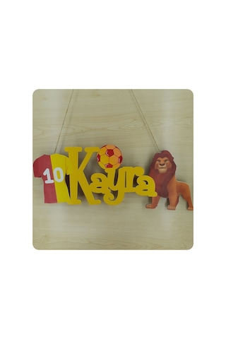 Deniztasarım Takım Temalı Aslanlı Kapı Süsü Çok Renkli