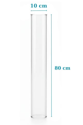 Pelet Sobası İçin Borosilikat Cam Boru 80 Cm