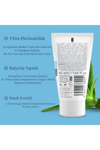 İntimateline Lubrax Silikon&su Bazlı HybridAloe Vera Özlü 50 Ml Anal Kayganlaştırıcı Jel