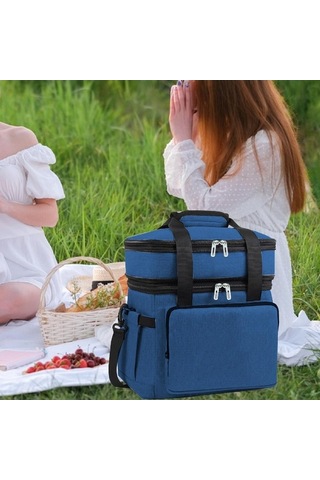 Pazly Yalıtımlı Soğutucu Torba 18l Sıcak Soğuk Taşınabilir Koyu Mavi Koyu Mavi