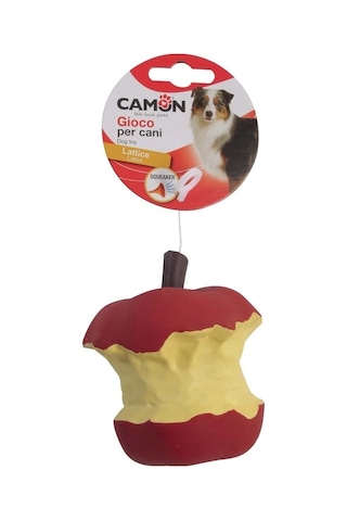 Camon Gıcırtılı Kırmızı Elma Şeklinde Eğlenceli Lateks Köpek Oyuncağı 8x10 Cm