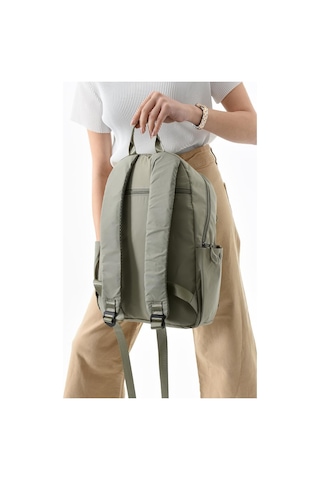 Baginn Unisex Sırt Çantası Paraşüt Kumaş Hafif Çok Cepli Yağmur İtici Kumaş 40 28 Cm 571 Collection Bej