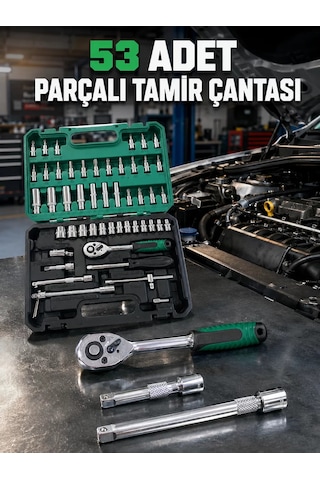 Çok Uçlu Ve Farklı Ölçülü 53 Parça Alet Seti