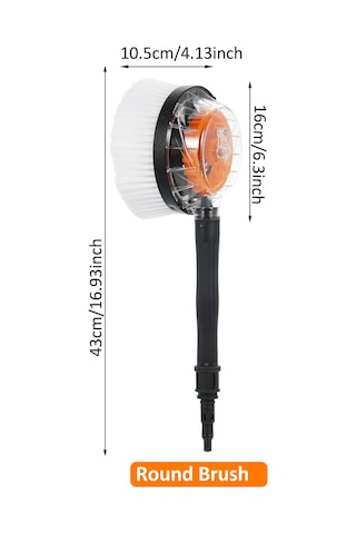 Maiyame Yüksek Basınçlı Yıkama Makinesi Erişimiyle Dönen, Su Geçirgen, Ev Ve Araç Temizliği Fırçası - Evrensel Bağlantı, 1 Adet Daire Fırça