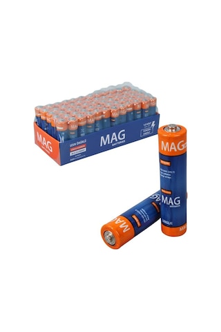 Mag Batteries Mg-26172 Karbon Çinko Aaa 60'lı Paket İnce Kalem Kumanda Pili Aaa,r03 Um-3 Çok Renkli