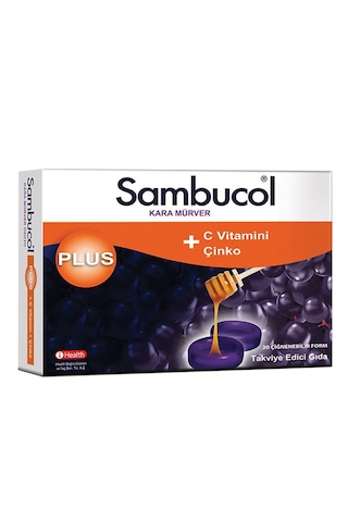 Sambucol Plus Kara Mürver Eki 20 Pastil 3   Adet
