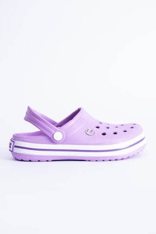 Polomia Comfort Dflex Unisex Hemşire Aşçı Plaj Deniz Sabo Flat Terlik Lila