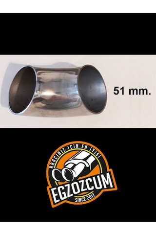 Paslanmaz Krom Dirsek Boru 51 Mm. 1 Adet