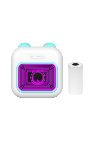 Yunboo M10 Mini Termal Yazıcı - 200dpi, Bluetooth 5.1, 7 Renk Led, 1200mah Pil, 57x25mm Kağıt, Pembe 1 Adet Kağıtlı