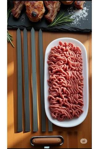 Adana Kıyma Kebap Beyti Şişi 5 Adet En 2.5 Cm Boy 55 Cm,kıyma Şiş