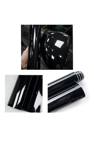 Piano Black Siyah Hava Kanallı Koruma Jelatinli 50cm X 2 Metre