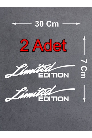 Limited Edition 2 Adet Sticker - Araba Oto Motosiklet Karavan Cam Sticker - 00305 30x7 Cm