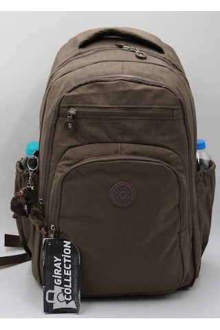 Günlük Krinkıl Kumaş Unisex Okul Sırt Çantası1800 Vizon