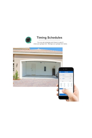 Moveevo Wifi Akıllı Garaj Kapısı Kontrol Cihazı - Uzak Kumanda, Zamanlama Ve Ses Kontrolü Google Home/alexa Desteği