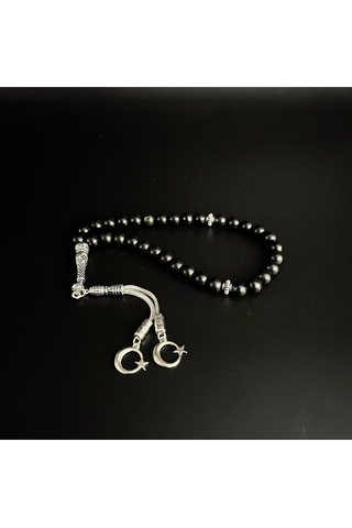 Yıldız Doğal Taş Shungite 8mm 33lük Doğal Taş Tesbih