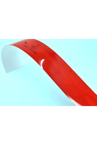 Reflektörlü Bant Kırmızı Reflektif Fosforlu Şerit Bant 7.5 Cm 1 M