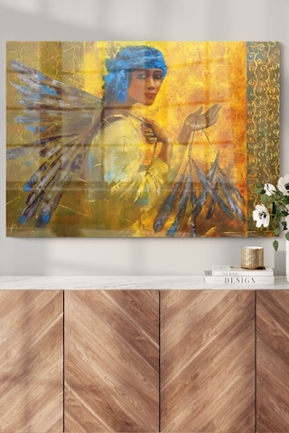 Hediyelik,dekoratif- Gustav Klimt Sanat Temalı Cam Tablo 50x70 Cm