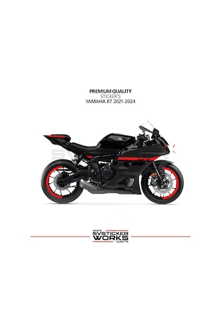 Yamaha R7 Kırmızı Sticker Set 2021 - 2023