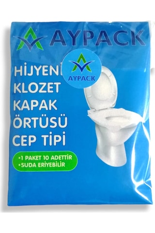 Aypack Hijyenik Taşınabilir Klozet Kapak Örtüsü Cep Tipi 10'lu