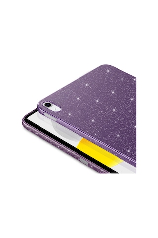 Apple Uyumlu iPad, Air 11 M2/m3 2024 2025 Tablet Kılıfı Işıltılı Parlak Görünüm Koton Case Kılıf
