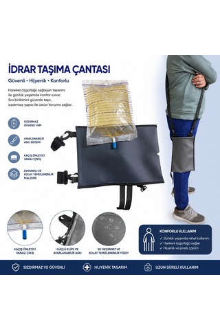 Genç Sağlık Bacağa Bağlamalı Sonda Taşıma Çantası
