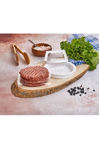 Rotanev Hamburger ve Köfte Kalıbı Şekillendirici Pratik Köfte Yapma Aparatı Ve Şekilli Patates Dilimleyici Çok Renkli