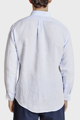 Brooks Brothers % 100 Keten Regular Fit Düğmeli Yaka Gömlek Erkek Gömlek Bbss26msh022116 Açık Mavi Açik Mavi