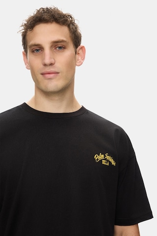 Ucla Kaıus Siyah Bisiklet Yaka Baskılı Ve Nakışlı %100 Pamuk Oversize Erkek Tshirt
