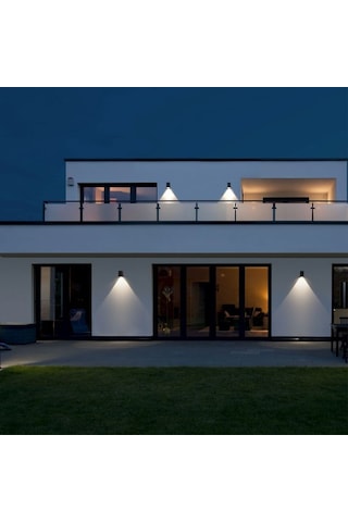 50 Adet Tek Yönlü İç - Dış Mekan Dekoratif Siyah Aplik - Ip65 Siyah