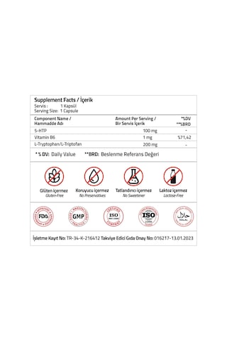 Validus Smile 5-htp 100 Mg 30 Kapsül
