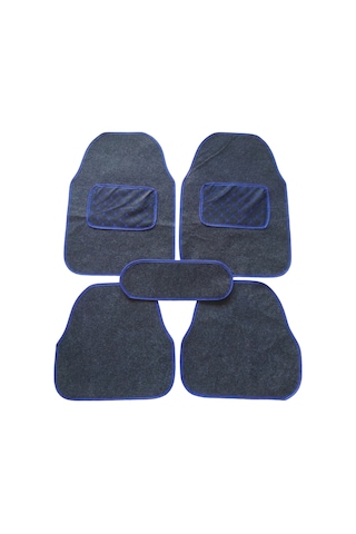 Mazda Uyumlu Mavi Kapitone Topuk Destekli Oto Halı Paspas