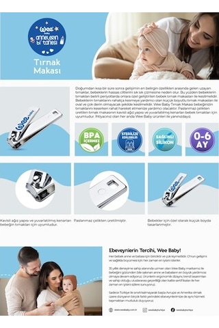 Wee Baby Çıt Çıt Tırnak Makası Paslanmaz Çelikten Üretilmiş Bebekler İçin 1 Adet
