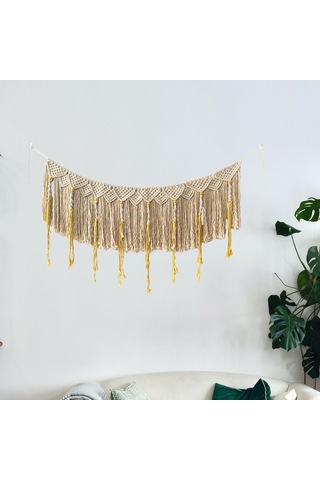 Suntek Magideal Makrome Duvar Asılı Boho Sanatı Zemin Saçak Püskül