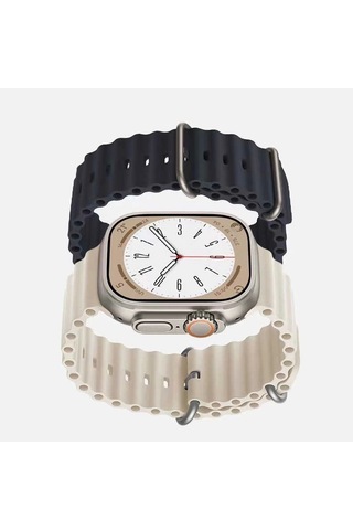 Apple Uyumlu Watch 10 Serisi 46mm Redclick Krd-75 Terletmez Dalgalı Tasarım Silikon Kordon