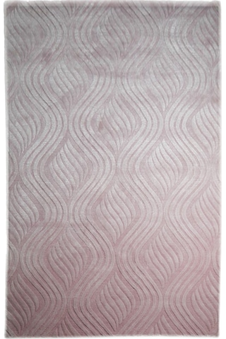 Çam Halı Emboss Jr10 Pink Modern Desen Yeni Zellanda Yünü Ve Viskon El Dokuması Halı - 160x230 Pembe
