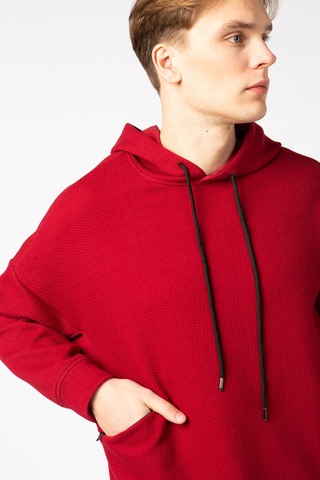 Vigoss Erkek Kapşonlu Sweatshırt 62170-00377 - Bordo
